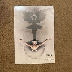 Black Swan 15th Anniversary IMAX Double Sided 13”x20” Poster With Card